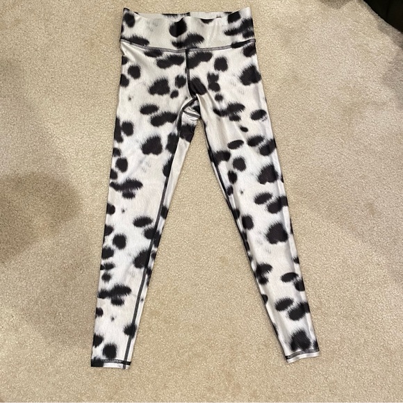 Terez Tall Band Pant White and Black leopards Print Leggings NWT XS - Picture 4 of 7
